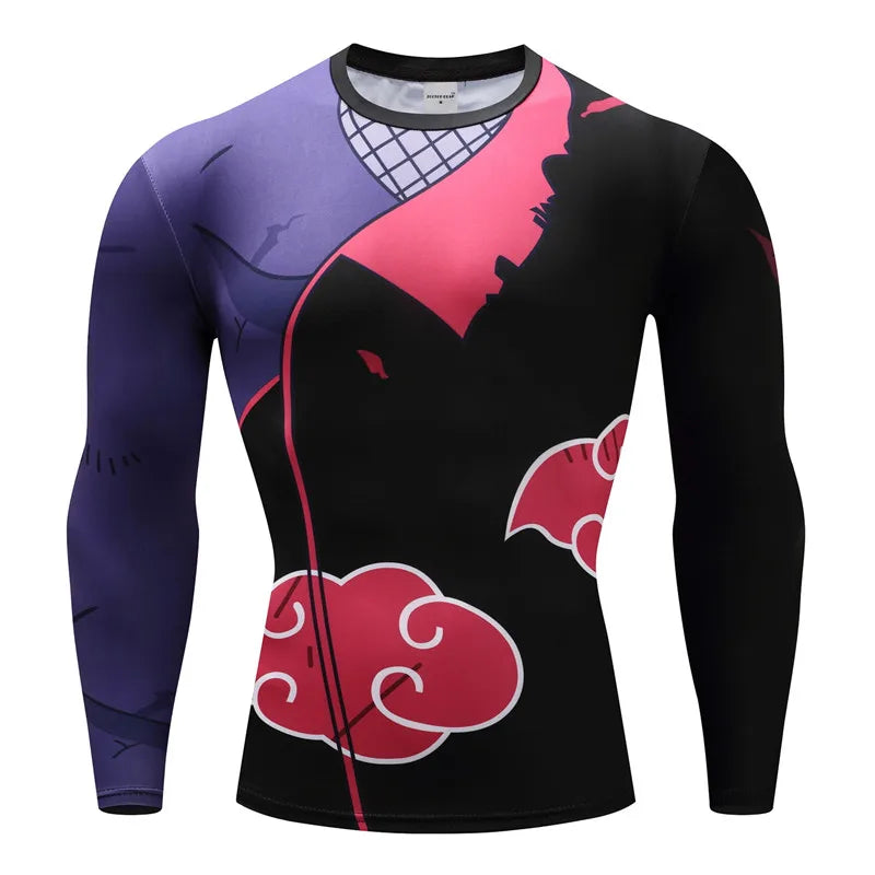 3D Muscle Print Compression Shirt