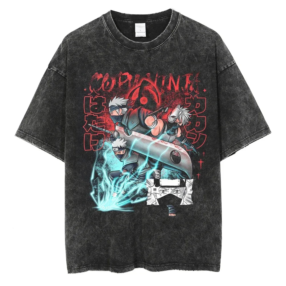 Vintage Anime Print T-Shirt
