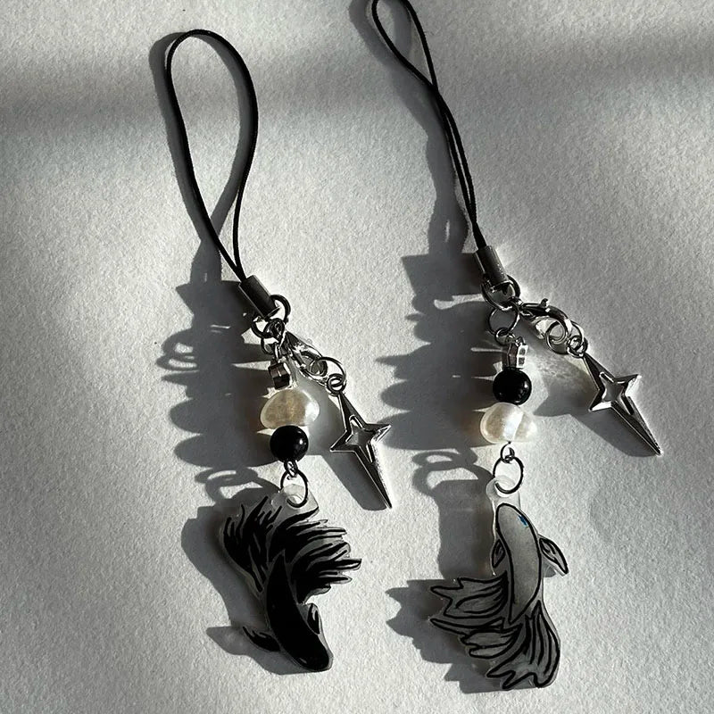 Handmade Fish-Themed Phone Charm