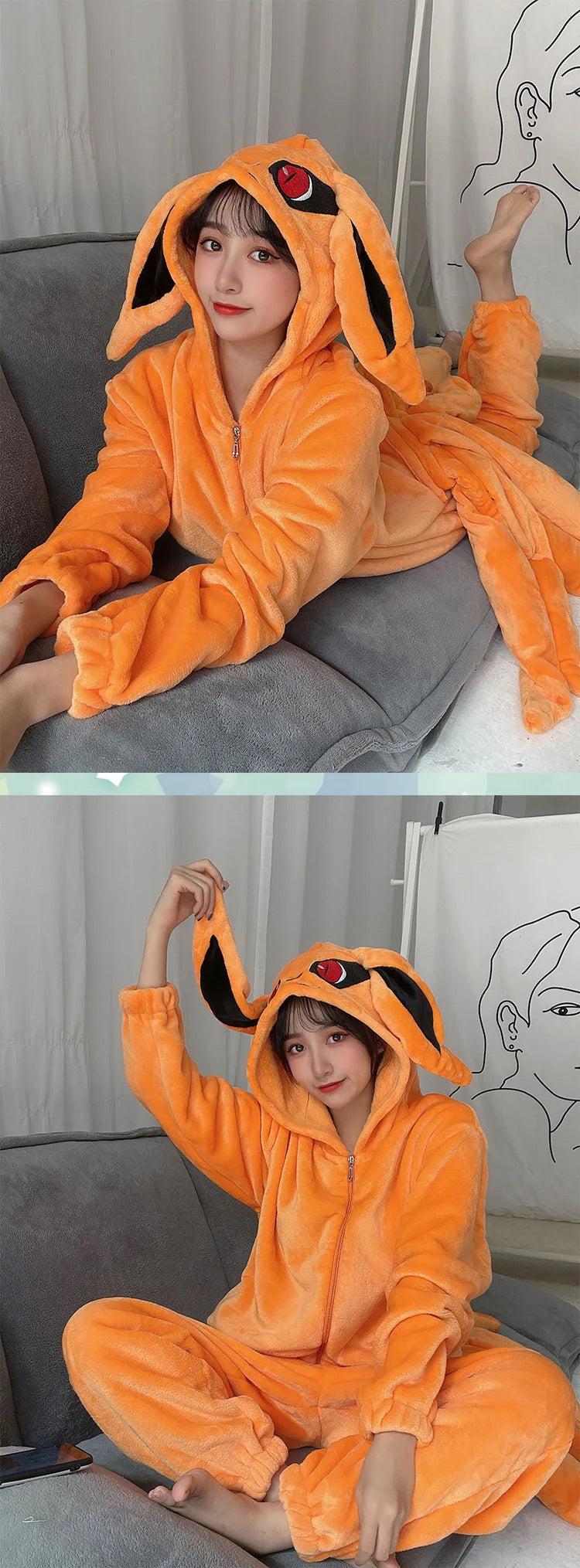 Nine-Tailed Fox Kigurumi Onesie