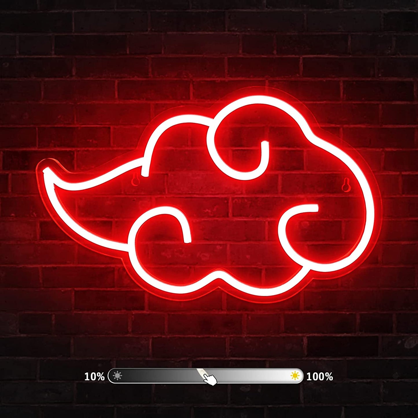Crimson Storm Neon Wall Art
