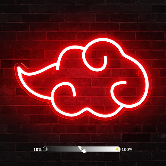 Crimson Storm Neon Wall Art