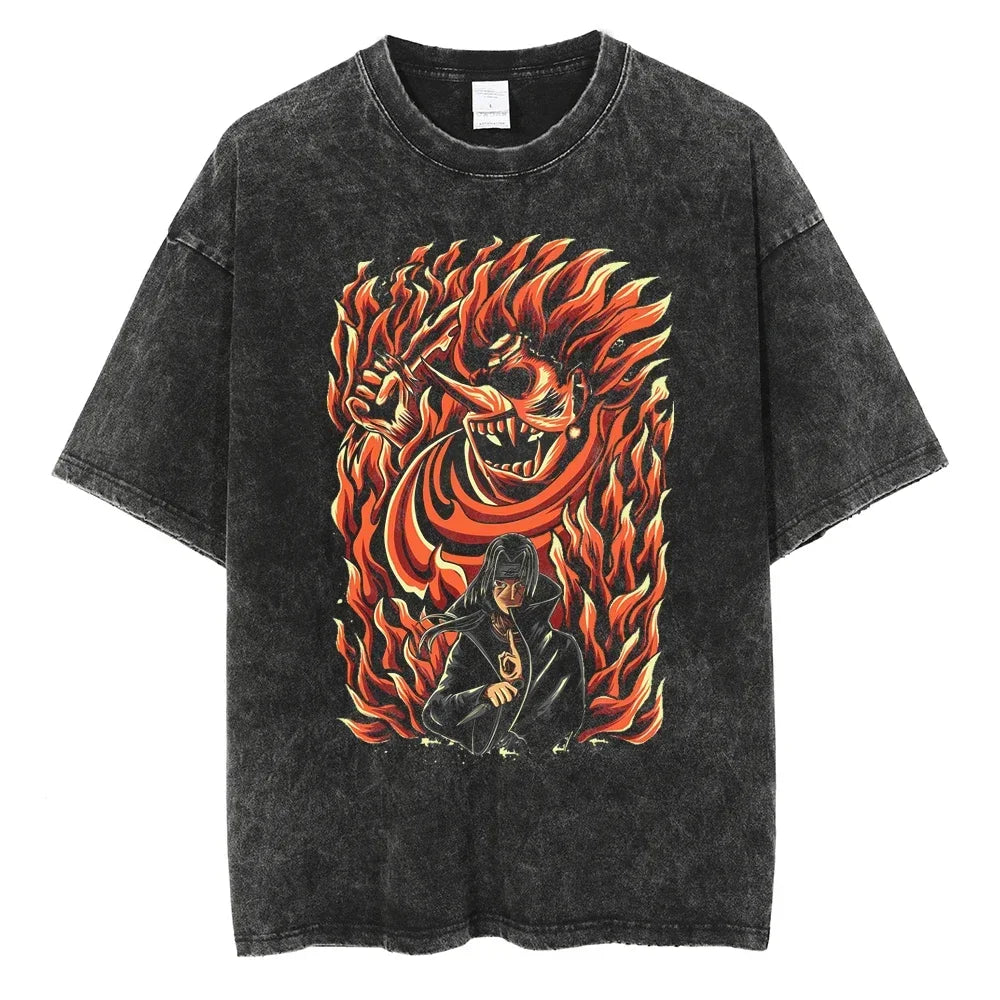 Vintage Anime Print T-Shirt