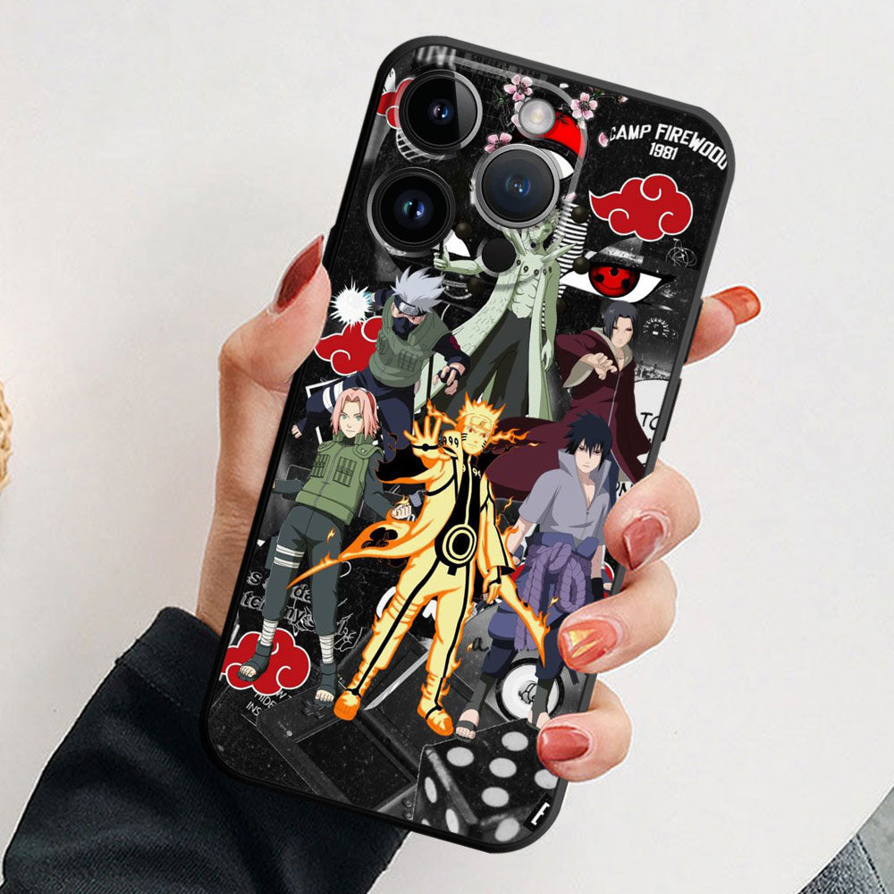 Crimson Oculus Glass Phone Case
