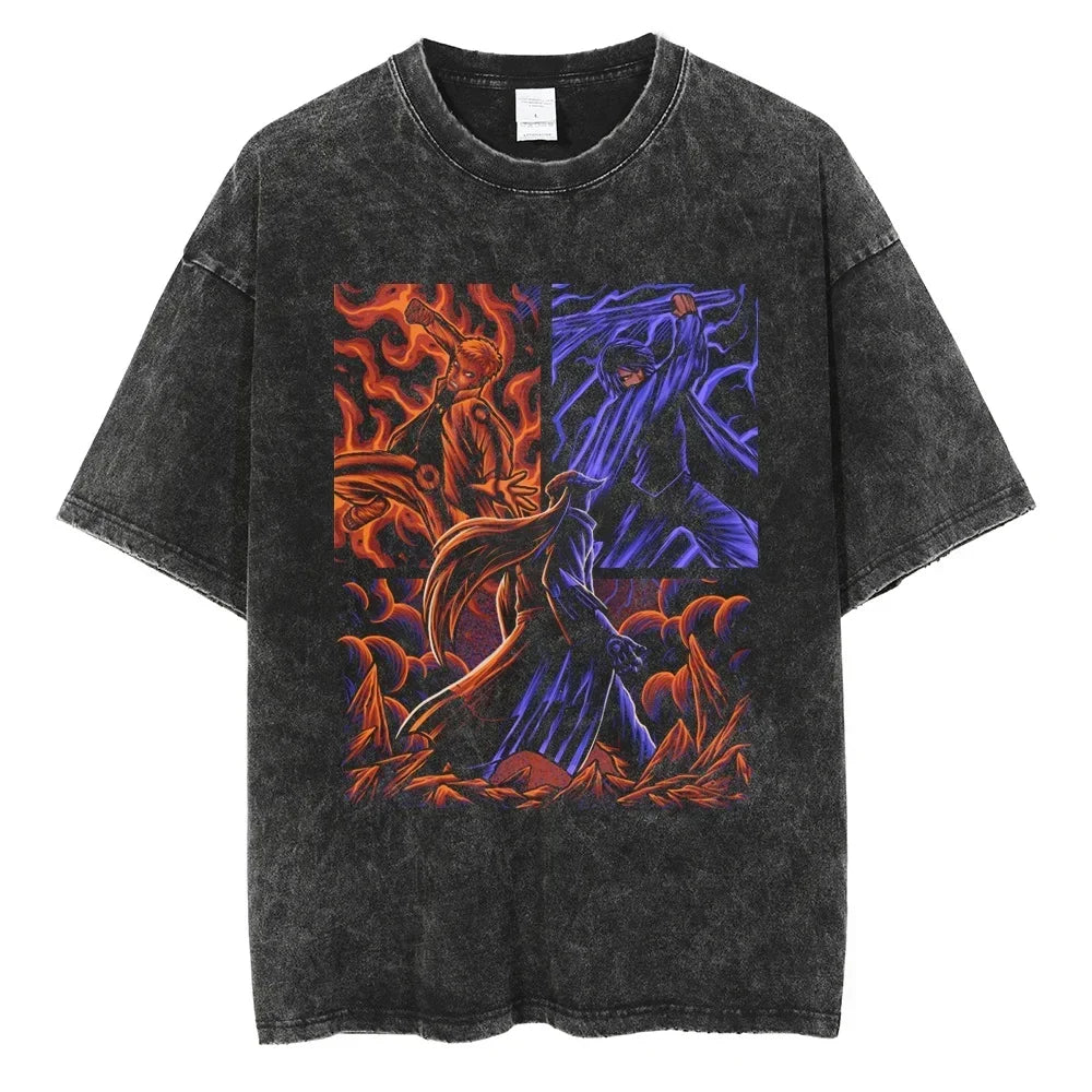 Vintage Anime Print T-Shirt