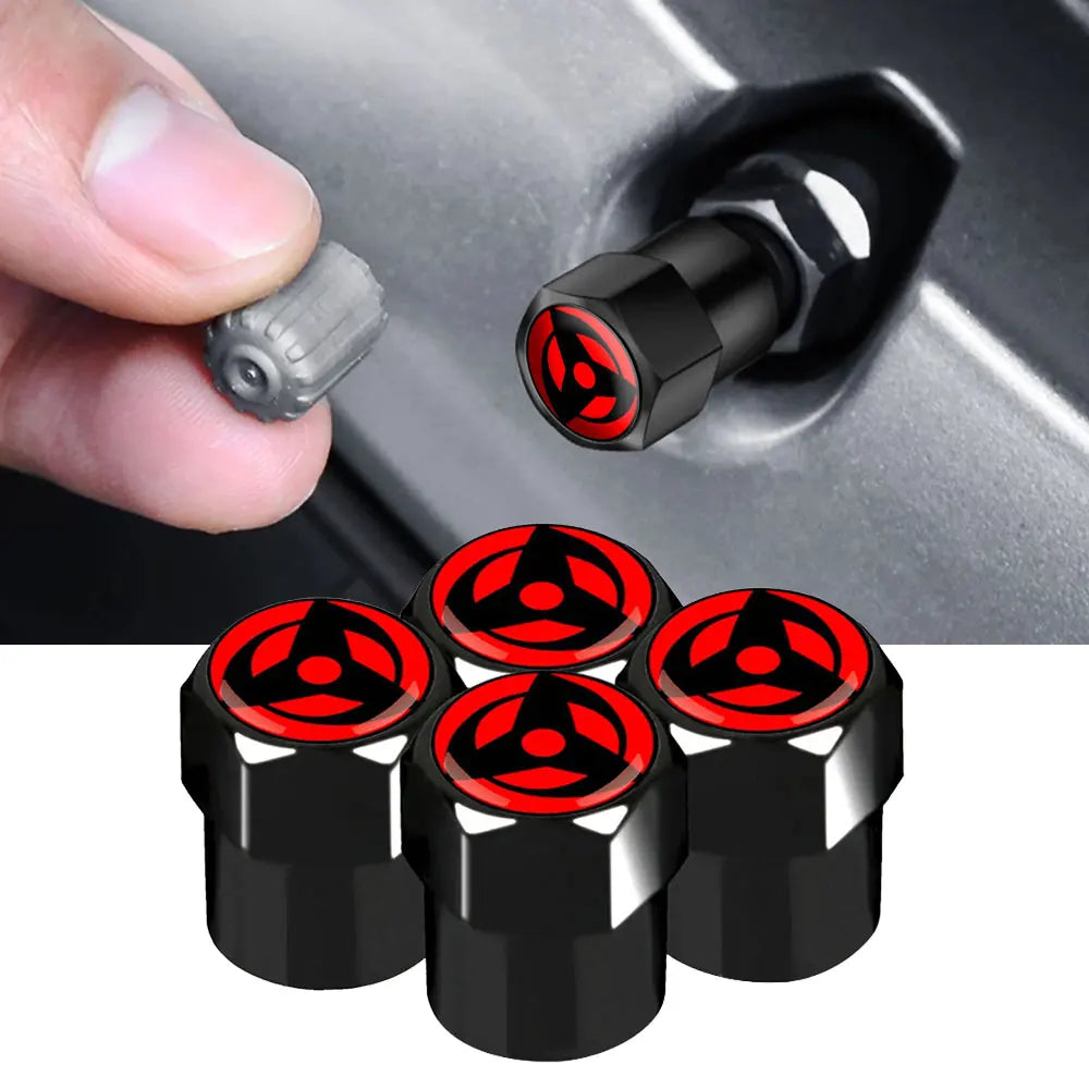 ☁️Red Cloud Anime Valve Caps