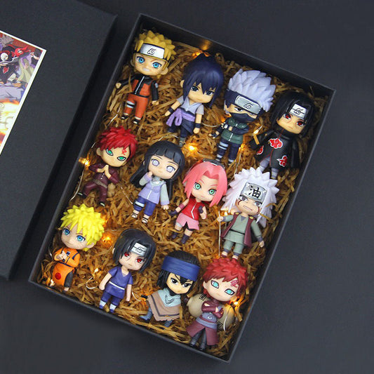 12-Piece Chibi Ninja Figure Set