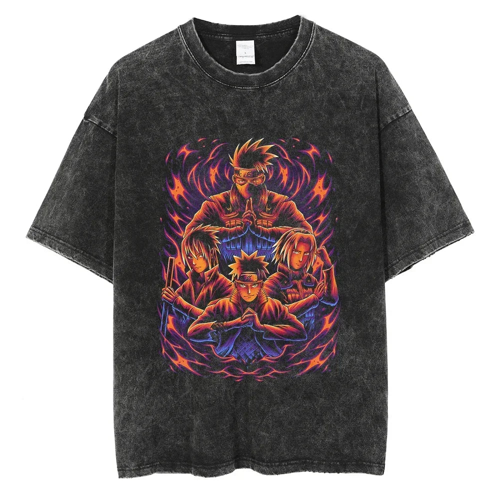Vintage Anime Print T-Shirt