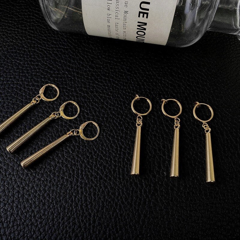 "Three-Sword Danglers – Ronin’s Oath Earrings"