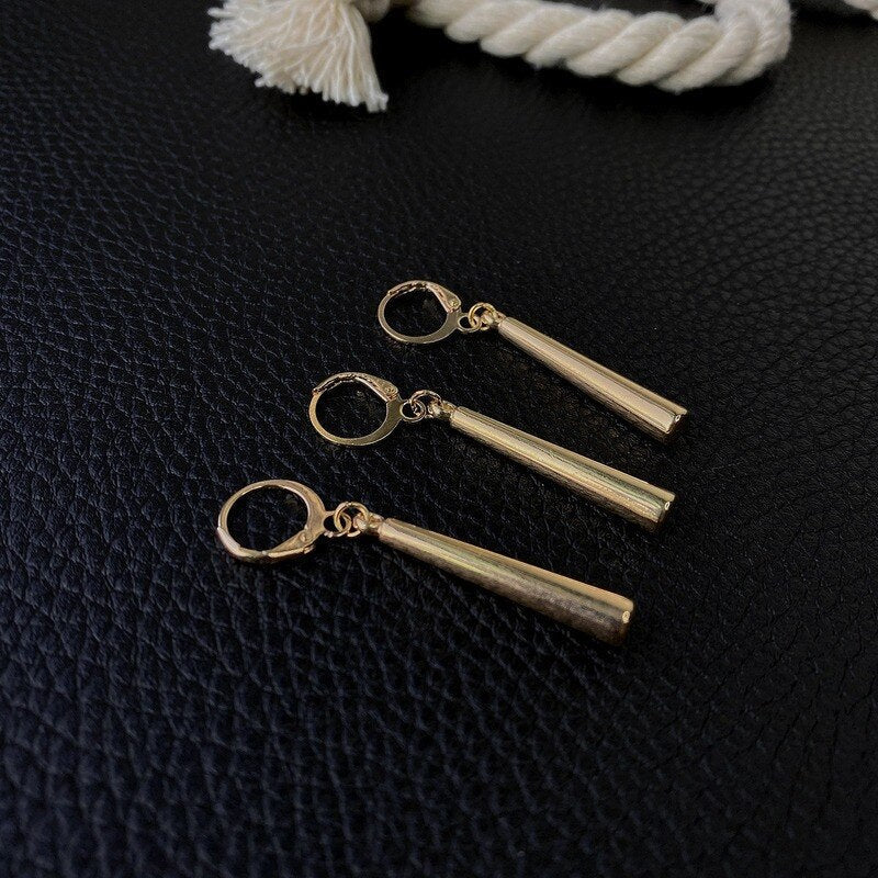 "Three-Sword Danglers – Ronin’s Oath Earrings"