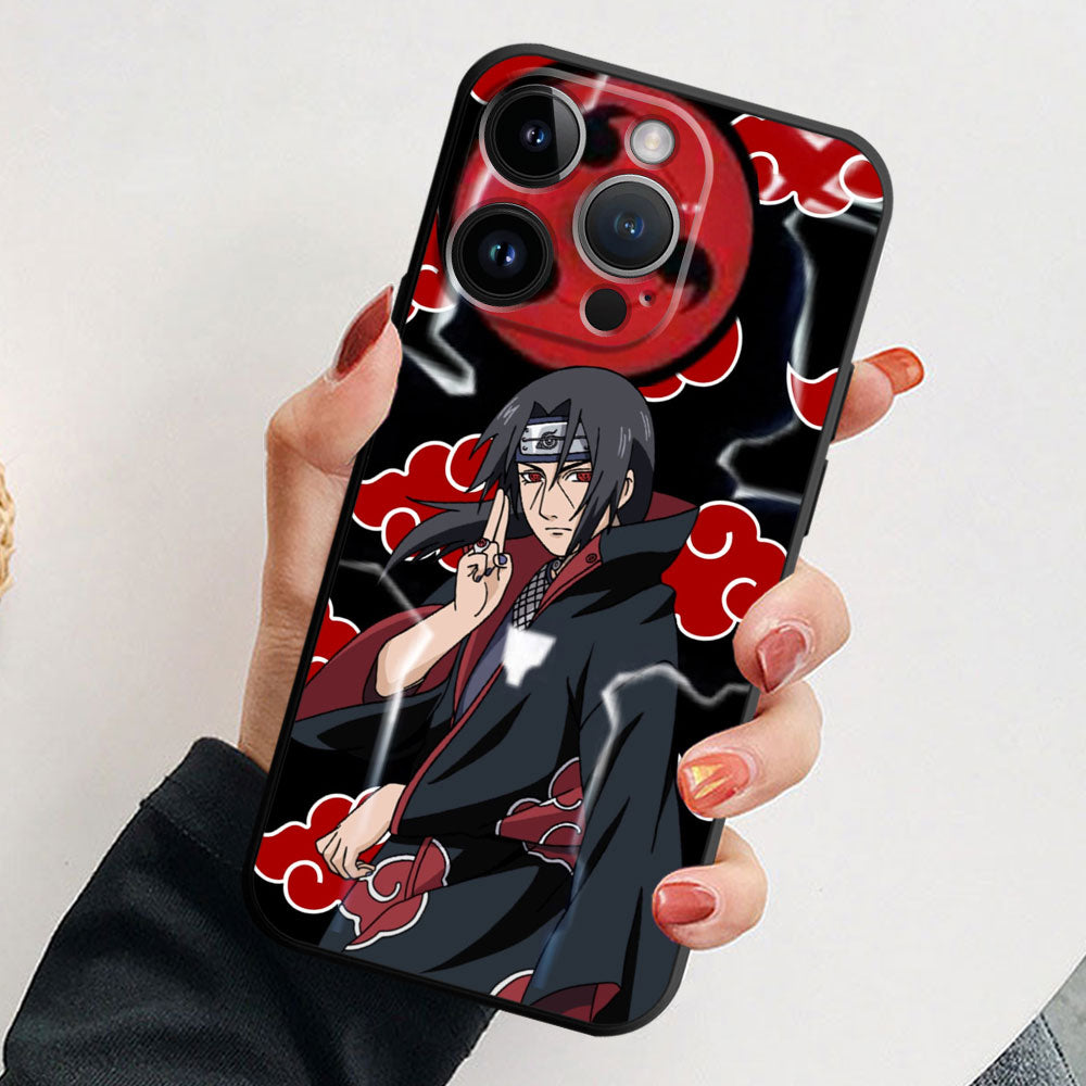 Crimson Oculus Glass Phone Case