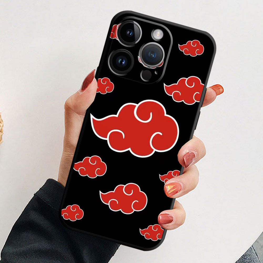 Crimson Oculus Glass Phone Case