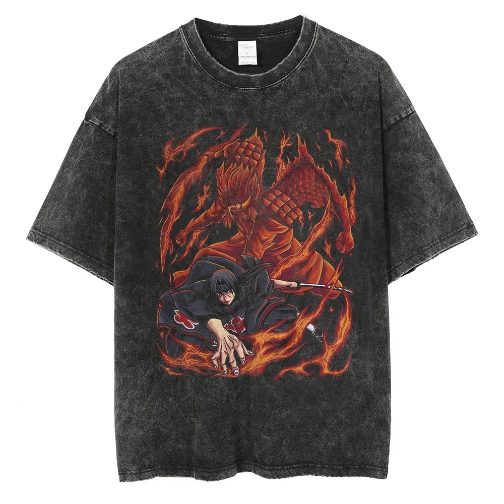 Vintage Anime Print T-Shirt