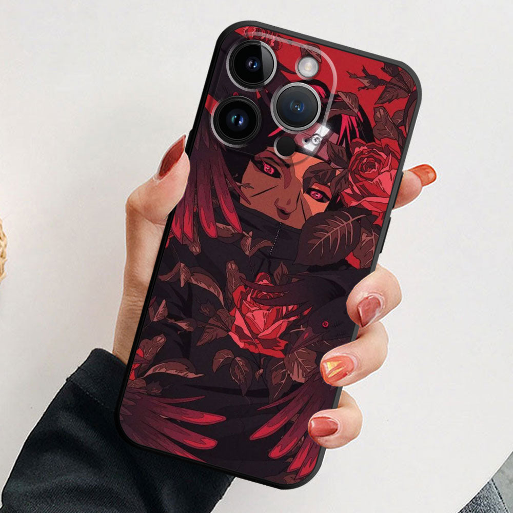 Crimson Oculus Glass Phone Case