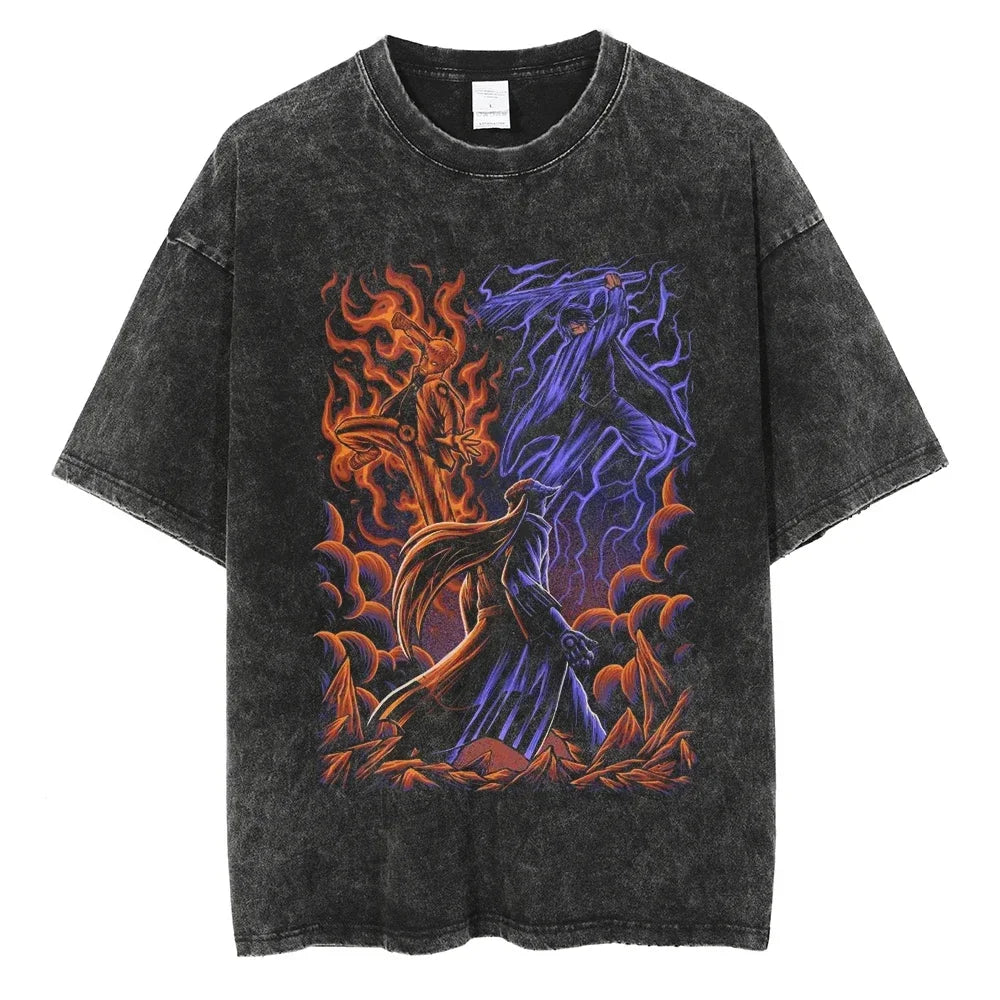 Vintage Anime Print T-Shirt