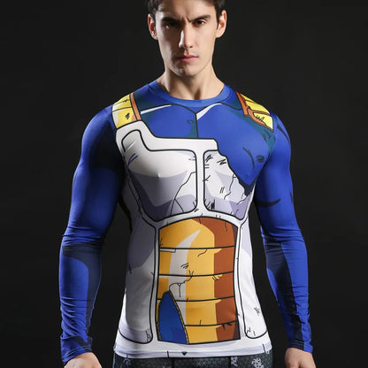 3D Muscle Print Compression Shirt