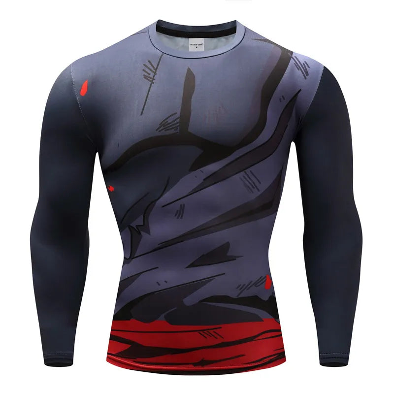 3D Muscle Print Compression Shirt