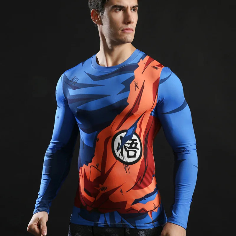 3D Muscle Print Compression Shirt