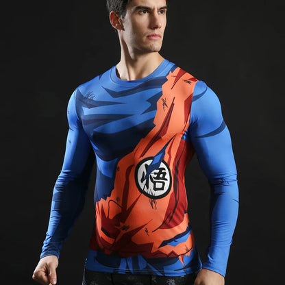 3D Muscle Print Compression Shirt