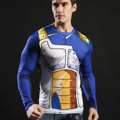 3D Muscle Print Compression Shirt