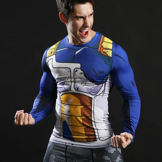 3D Muscle Print Compression Shirt