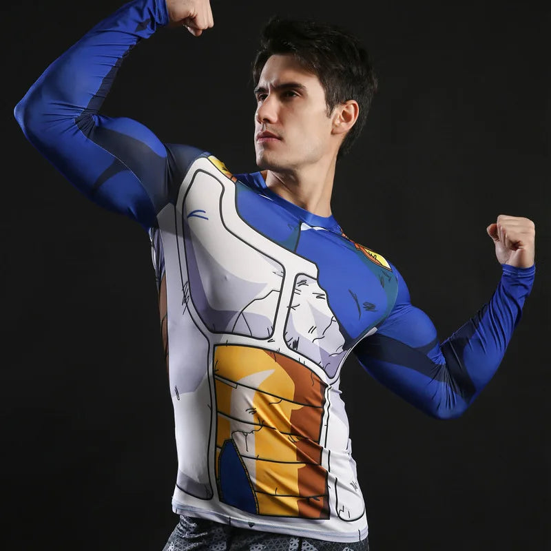 3D Muscle Print Compression Shirt