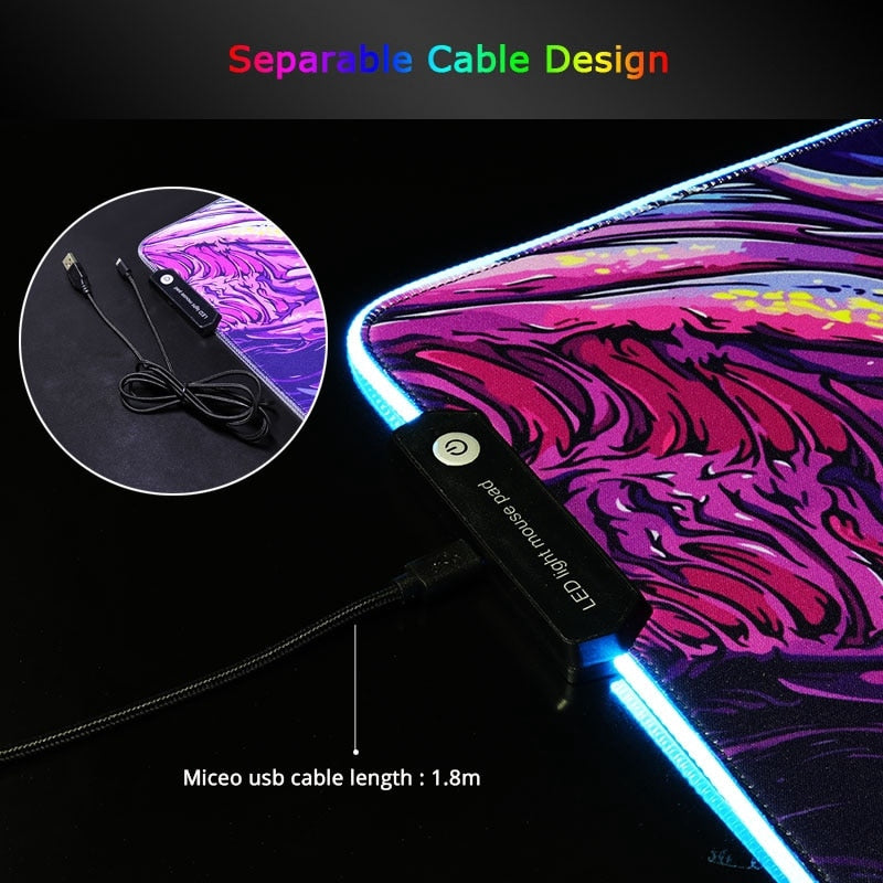 Demon Slayer led mouse pad