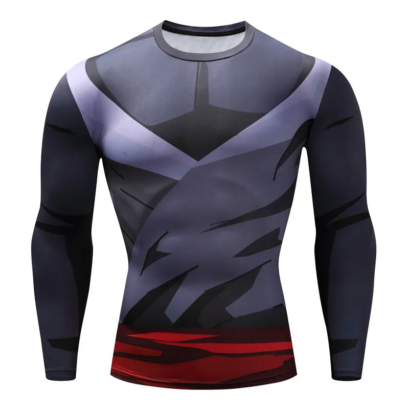 3D Muscle Print Compression Shirt
