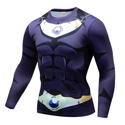 3D Muscle Print Compression Shirt
