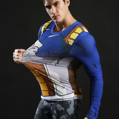 3D Muscle Print Compression Shirt