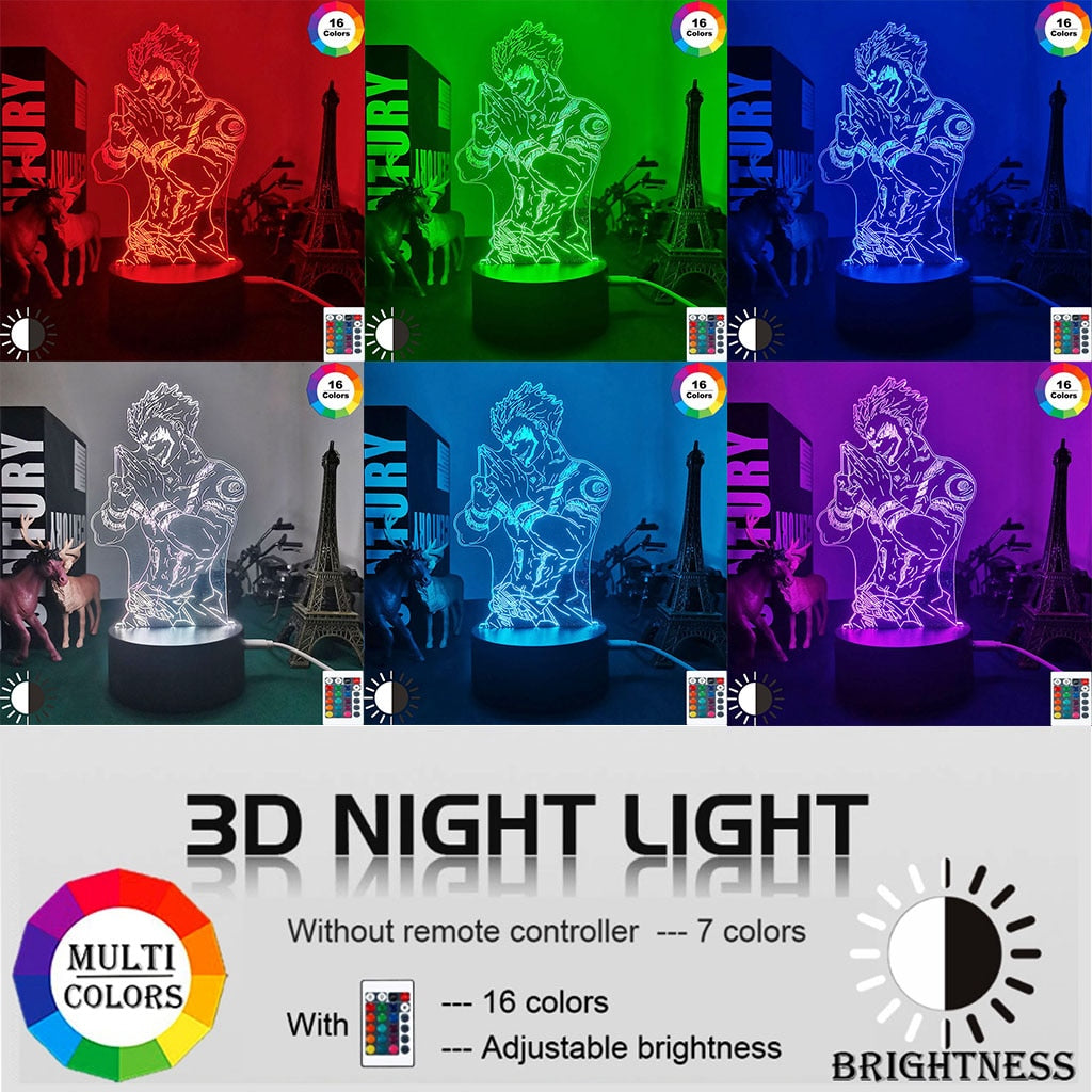 Ryomen Sukuna Led Lamp