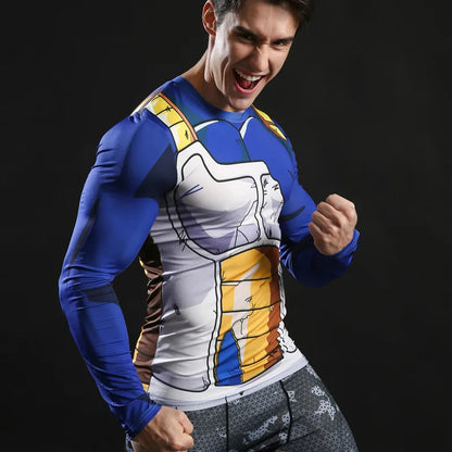 3D Muscle Print Compression Shirt