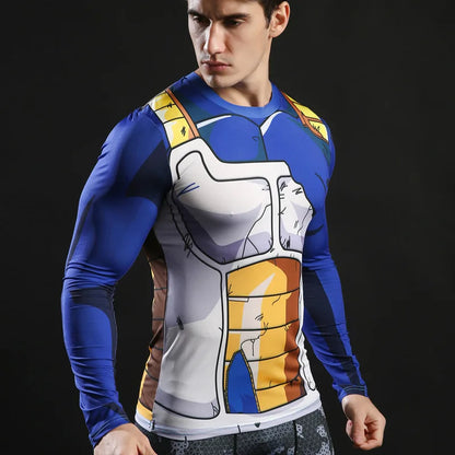 3D Muscle Print Compression Shirt