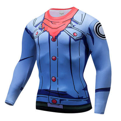 3D Muscle Print Compression Shirt