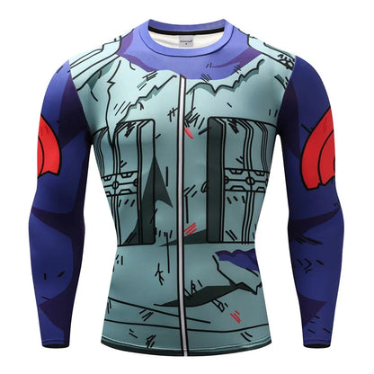 3D Muscle Print Compression Shirt