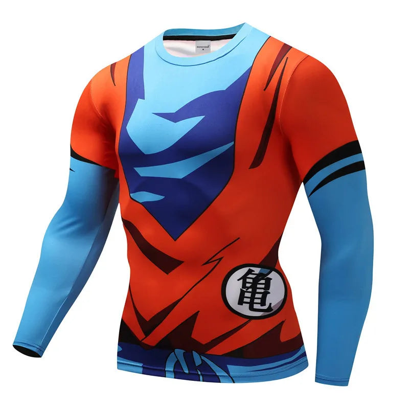 3D Muscle Print Compression Shirt