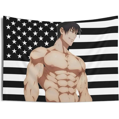 Jujutsu Kaisen Toji Fushiguro American Flag Tapestry