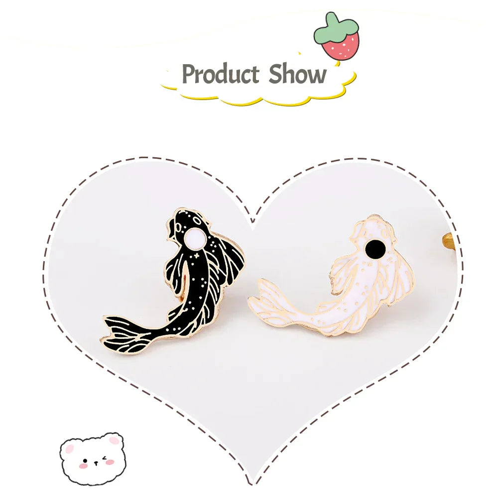 Yin Yang Fish Enamel Pin