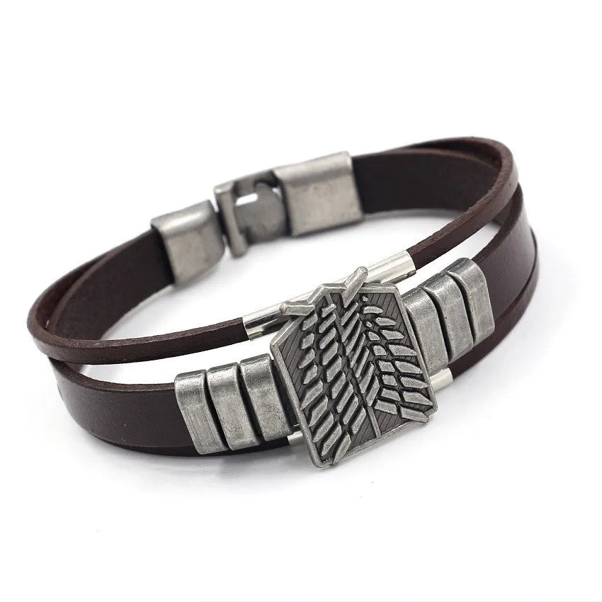 Attack on Titan Punk Cartoon Anime Arm Bracelet