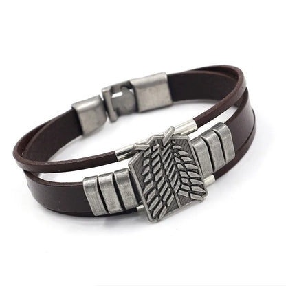 Attack on Titan Punk Cartoon Anime Arm Bracelet