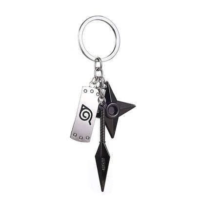 Ninja Star Dagger Keychain Set