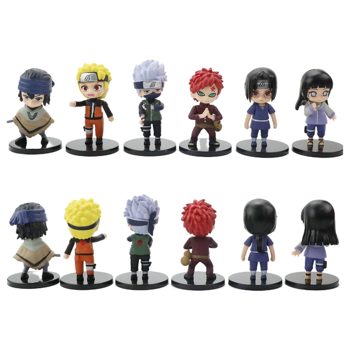 12-Piece Chibi Ninja Figure Set