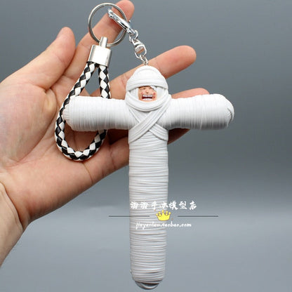 Battle-Scarred Swordsman Keychain