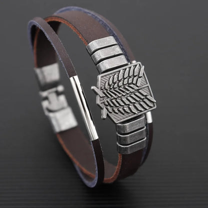 Attack on Titan Punk Cartoon Anime Arm Bracelet