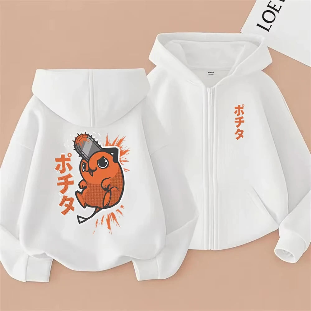 Chainsaw Man Retro Zip Hoodie