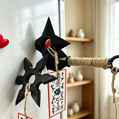 Naruto-Inspired Kunai & Shuriken Fridge Magnets