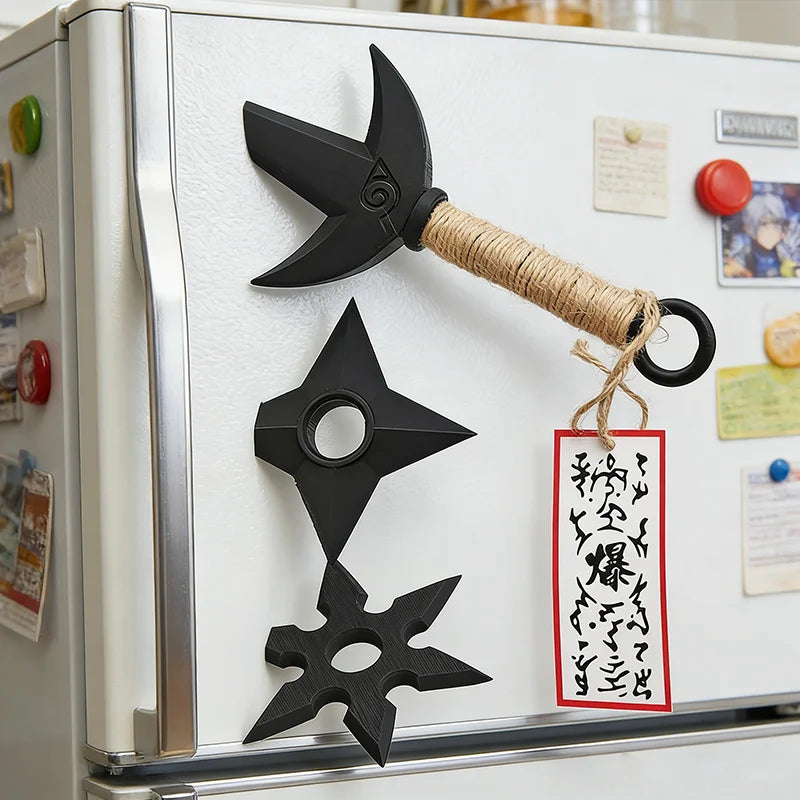 Naruto-Inspired Kunai & Shuriken Fridge Magnets