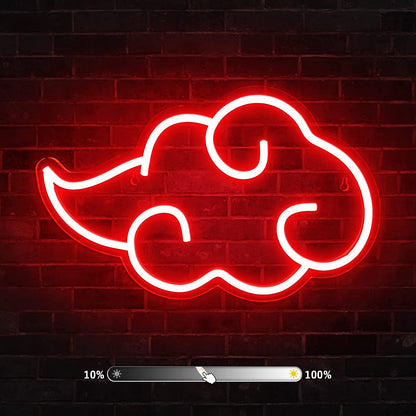Crimson Storm Neon Wall Art