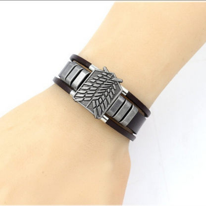 Attack on Titan Punk Cartoon Anime Arm Bracelet