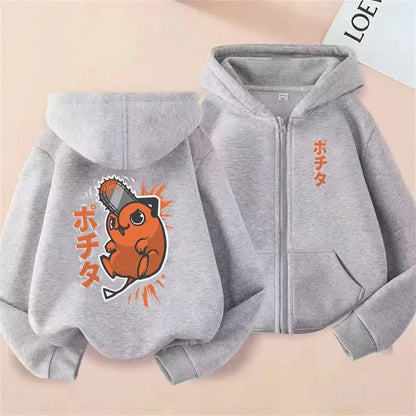 Chainsaw Man Retro Zip Hoodie